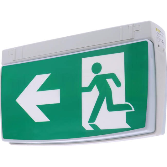 Clevertronics 3 Watt LED CLEVERFIT Maintained or Non Maintained Double Sided Wall or Ceiling Mounted D24 Running Man Exit Sign