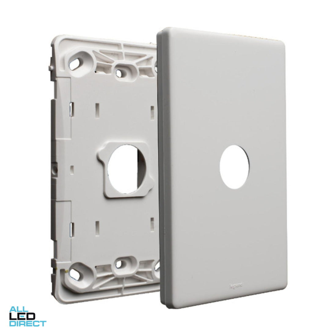 Legrand 1 Gang EXCEL LIFE DEDICATED Grid & Cover Plate White