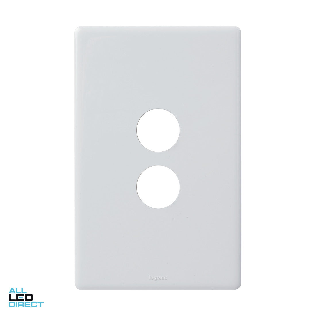 Legrand 2 Gang EXCEL LIFE DEDICATED Grid & Cover Plate White ALL LED Direct