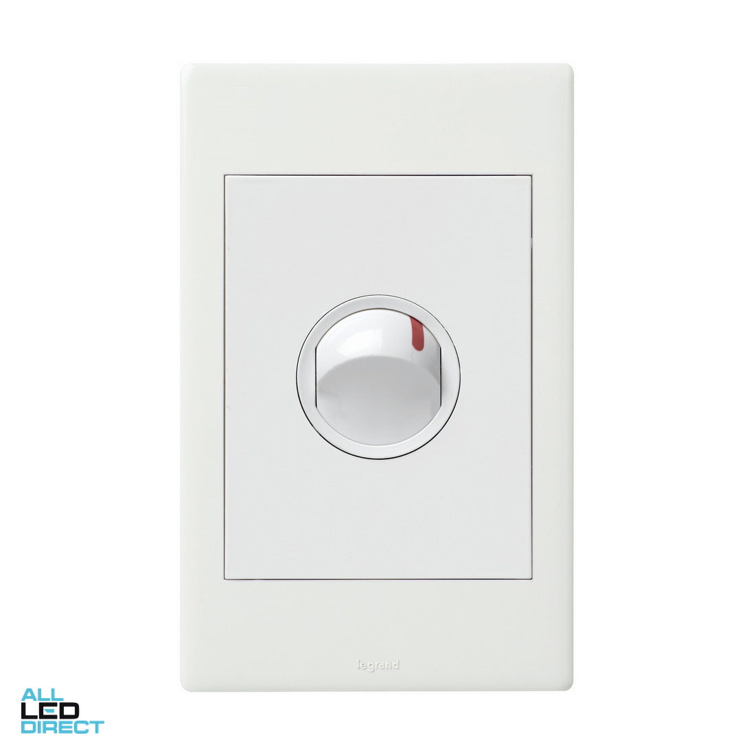 Legrand 40 Amp 1 Gang EXCEL LIFE DEDICATED Vertical Internal Rocker Switch White ALL LED Direct