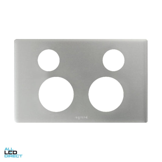 Legrand EXCEL LIFE Double Internal Powerpoint Cover Plate Matt Silver