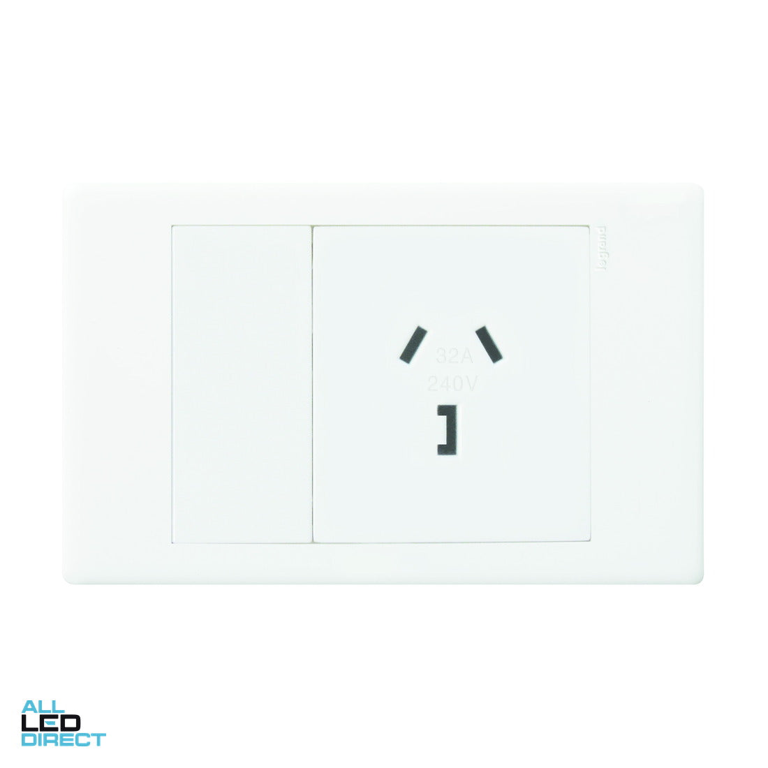 Legrand 32 Amp Excel Life Dedicated Single Powerpoint Unswitched White ALL LED Direct