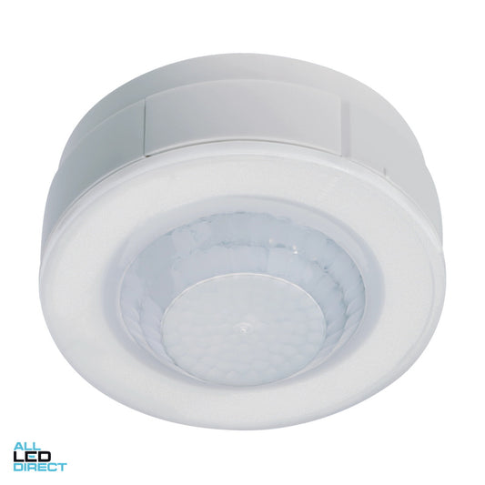 Hager 360 Degree Surface Mounted Ceiling Movement Sensor IP21 With 6 Metre Detection Range White ALL LED Direct