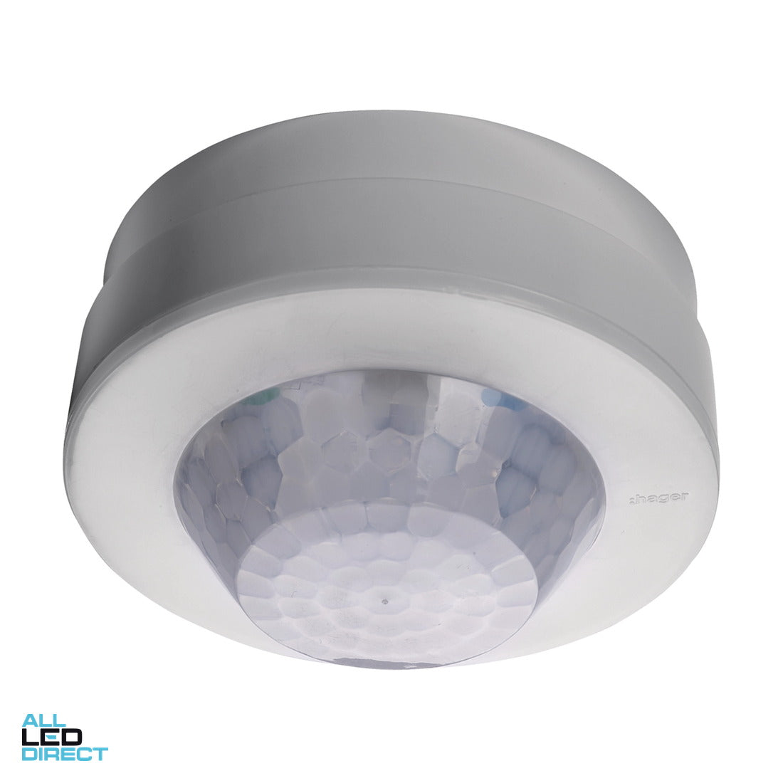Hager 360 Degree Surface Mounted Corridor Movement Sensor IP41 With 5 x 30 Metre Detection Range White ALL LED Direct