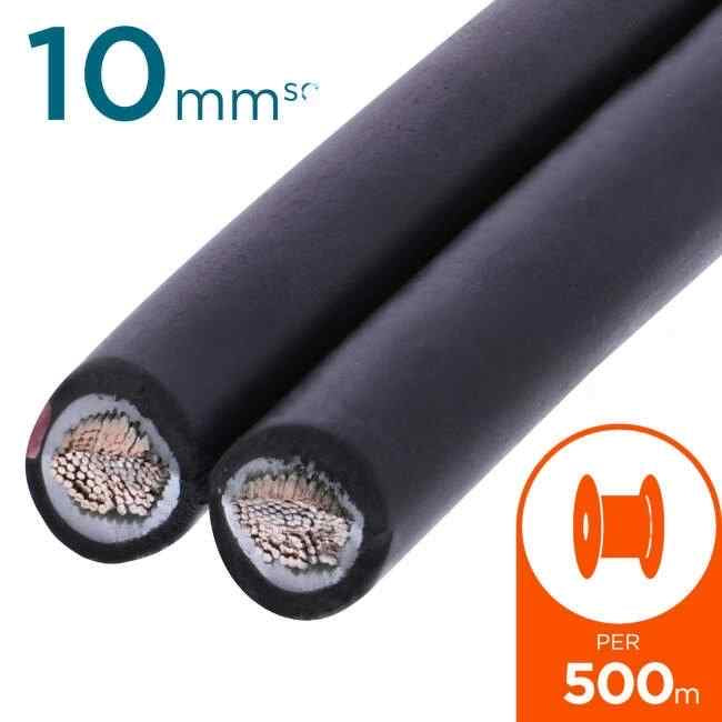 Kibor Cable 10mm DC Twin Solar Cable IEC131 500 Metre Drum - Default Title (EIBA1001005_V0500)