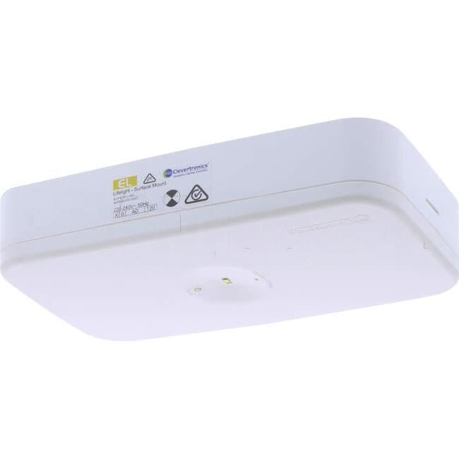 Clevertronics 2.5 Watt ECONOMY LIFELIGHT LED D40 Non Maintained Surface Mounted Emergency Light White