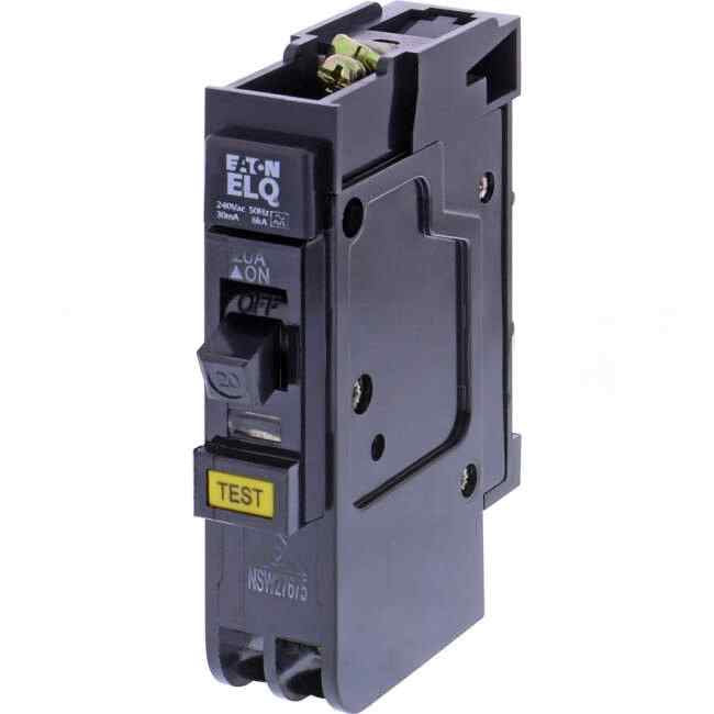 Eaton 20 Amp ELQ Miniature Circuit Breaker & Residual Current Device MCB/RCD RCBO Combo 1 Pole Type A 6kA 30mA - Default Title (ELQ120C3TDA)