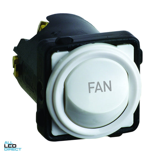 Legrand 16 Amp EM SERIES Rocker Switch Mech White Engraved With 'FAN' ALL LED Direct