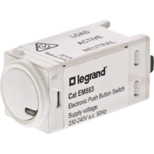 Legrand 5 Amp EM SERIES Push Button Switch Mech White