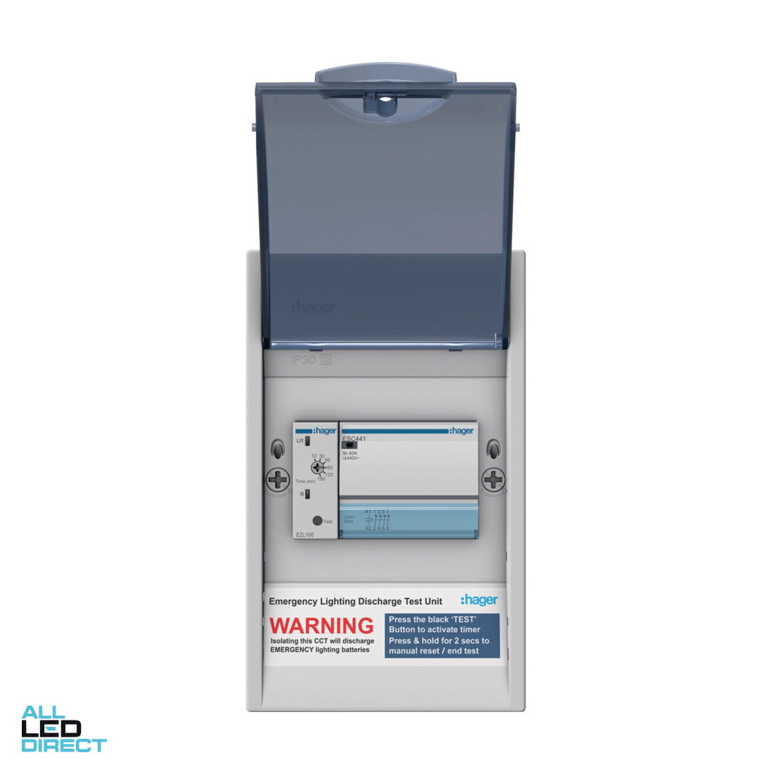 Hager 4 Circuit Pre-Wired Emergency Lighting Kit in Enclosure ALL LED Direct