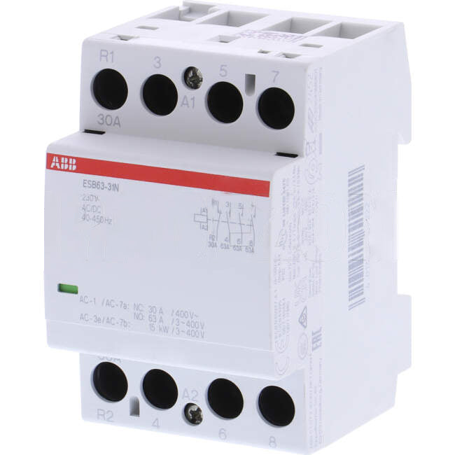 ABB 63 Amp Contactor With 3 x N/O & 1 x N/C Auxilary Contact