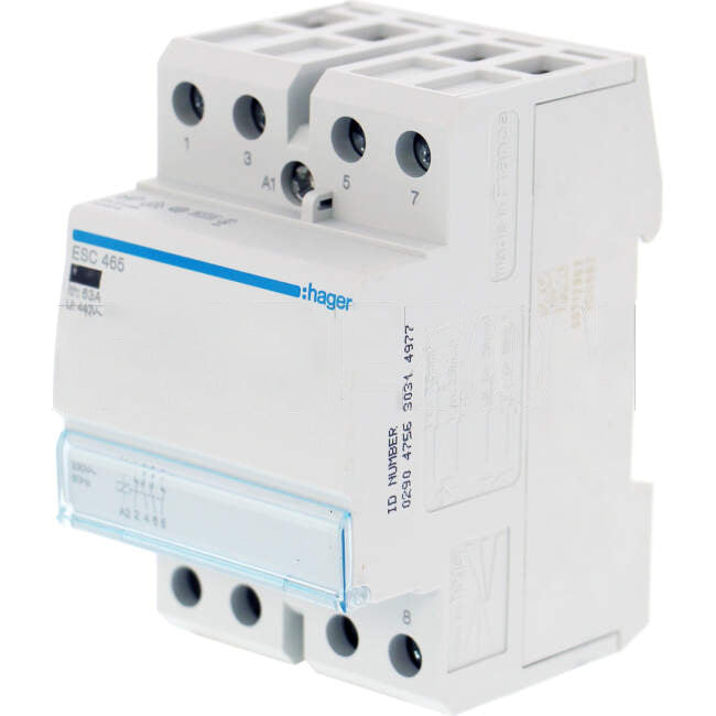 Hager 63 Amp 4 Pole Contactor With 230 Volt AC Coil & 2 x N/O & 2 x N/C Auxilary Contacts