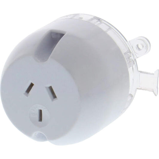 SAL 10 Amp 3 Pin Single Plug Base White