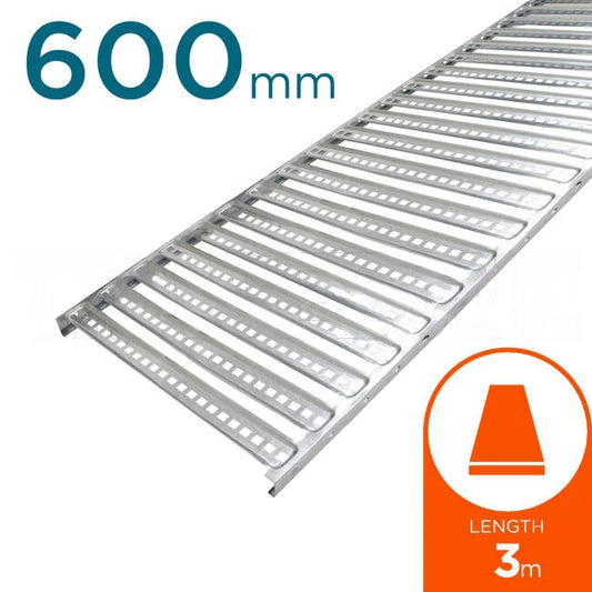 Ezystrut 600mm x 3 Metre ET3 Cable Tray Galvabond