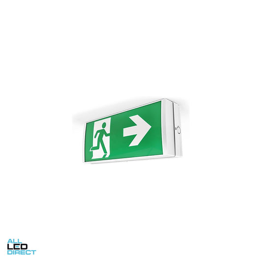 Ektor 2.6 Wat LED BOXIT Maintained Single Sided Wall Mounted D24 Running Man Exit Sign ALL LED Direct