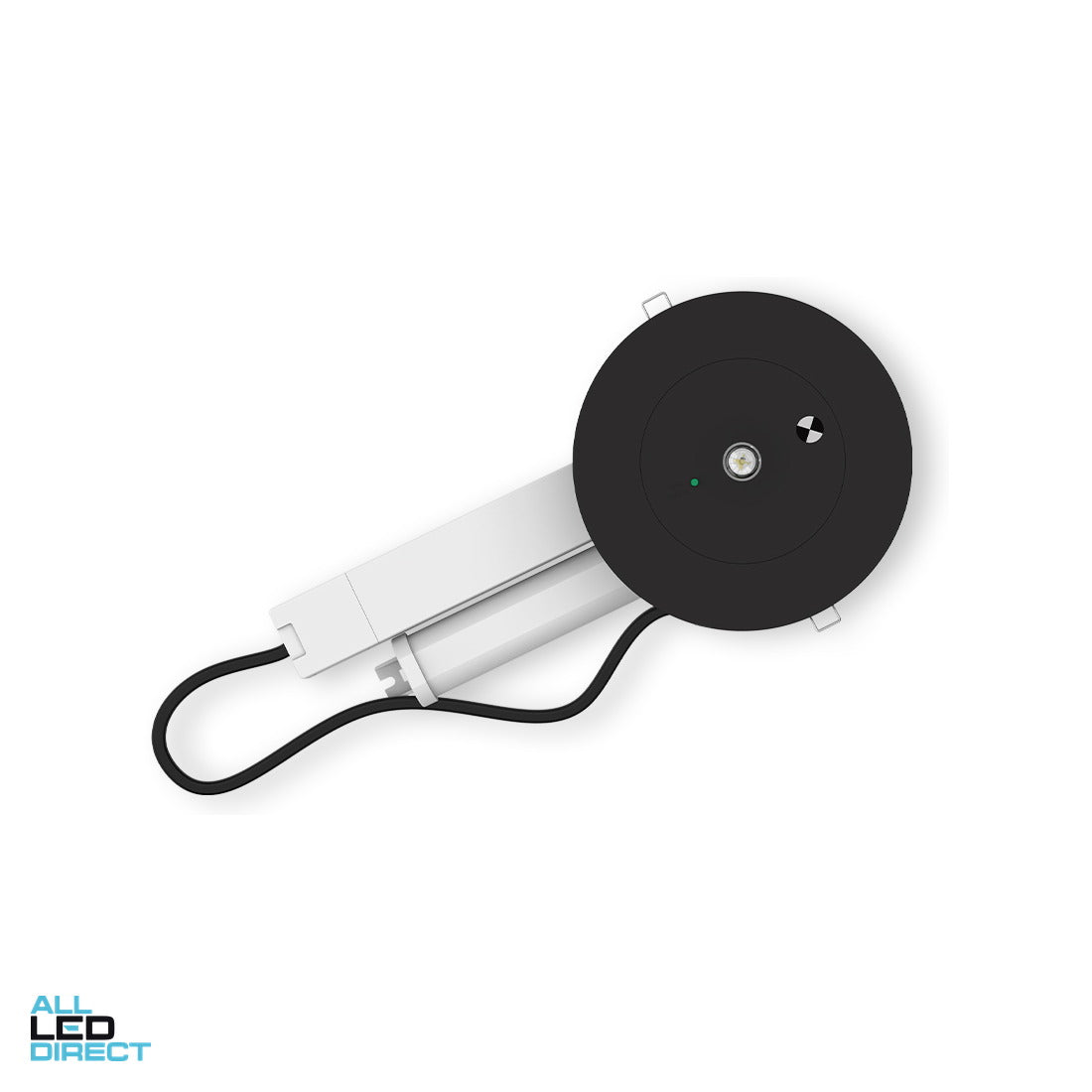 Ektor 1.6 W LEDFIRE LED Non Maintained Recessed Emergency Light Black ALL LED Direct