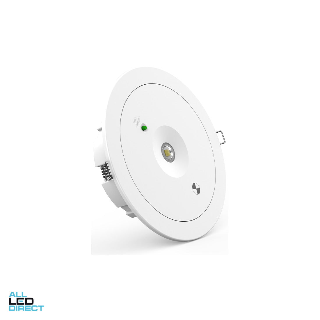 Ektor 1 W SLIMFIRE LED D50 Non Maintained Recessed Emergency Light with Self Test ALL LED Direct