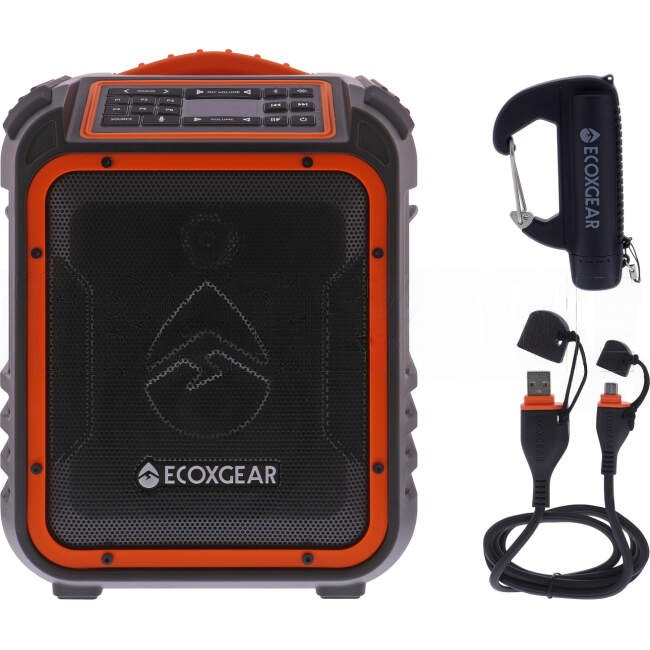 Ecoxgear ECOBOULDER USB Bluetooth Speaker Bundle Orange