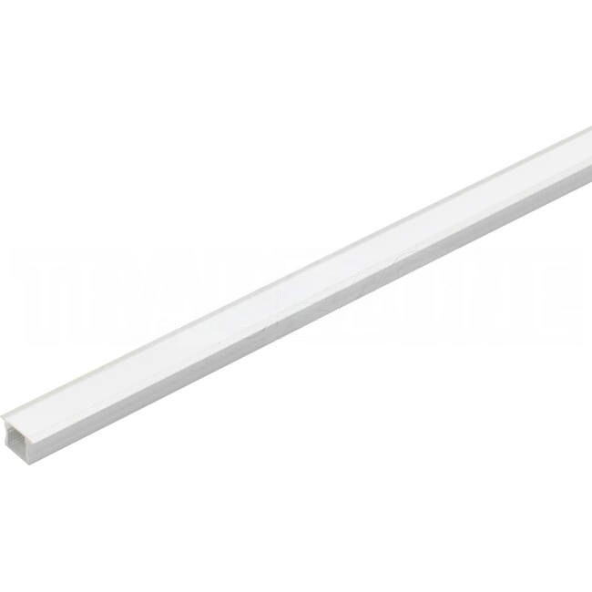 VIBE Deep Flush Mounted Aluminium Profile With Opal Matt Diffuser 1 Metre With End Caps