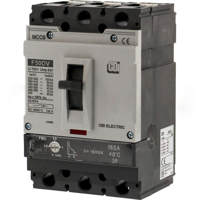 CBI Heinemann 200 Amp F50 SERIES Moulded Case Circuit Breaker MCCB 3 Pole 50kA