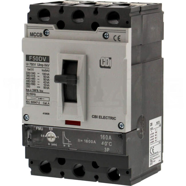 CBI Heinemann 250 Amp F50 SERIES Moulded Case Circuit Breaker MCCB 3 Pole 50kA