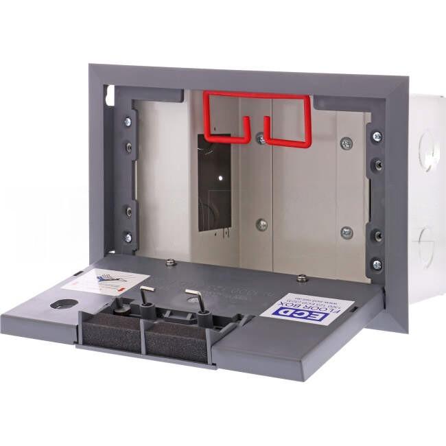 ECD COMMANDER Recessed Floor Box to Suit 2 x Standard Size Plates