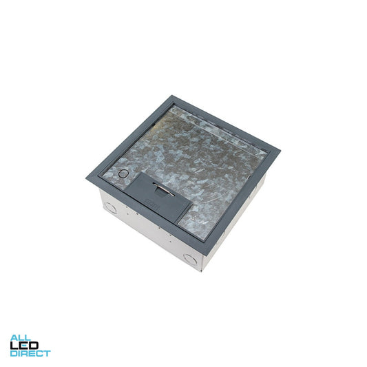 ECD COMMANDER SERIES Recessed Floor Box to Suit 4 x Standard Size Plates ALL LED Direct