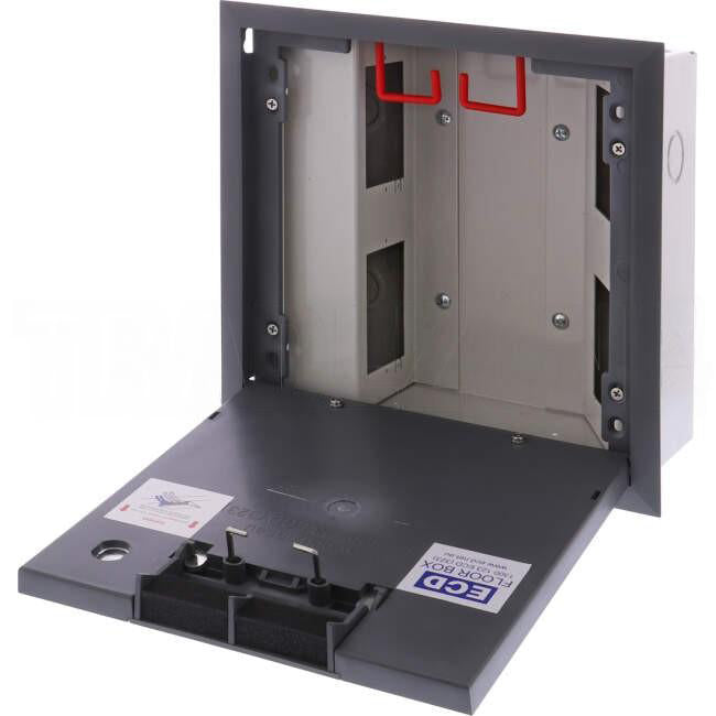 ECD COMMANDER SERIES Recessed Floor Box to Suit 4 x Standard Size Plates