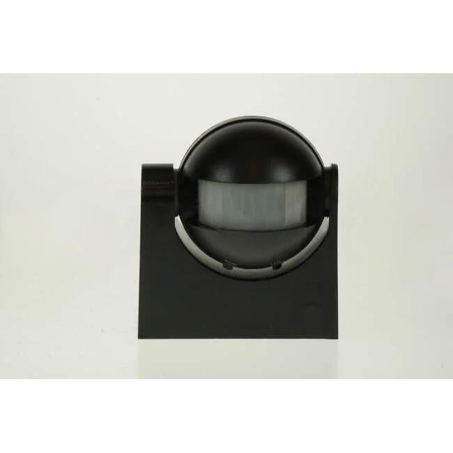 Matelec 180 Degree Surface Mounted Wall SMART SENSE Movement Sensor IP44 With 12 Metre Detection Range Black