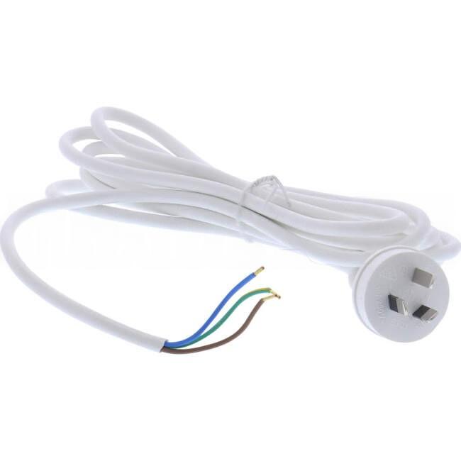 CLA 240 Volt 3 Metre Flex & Plug 3 Wire White