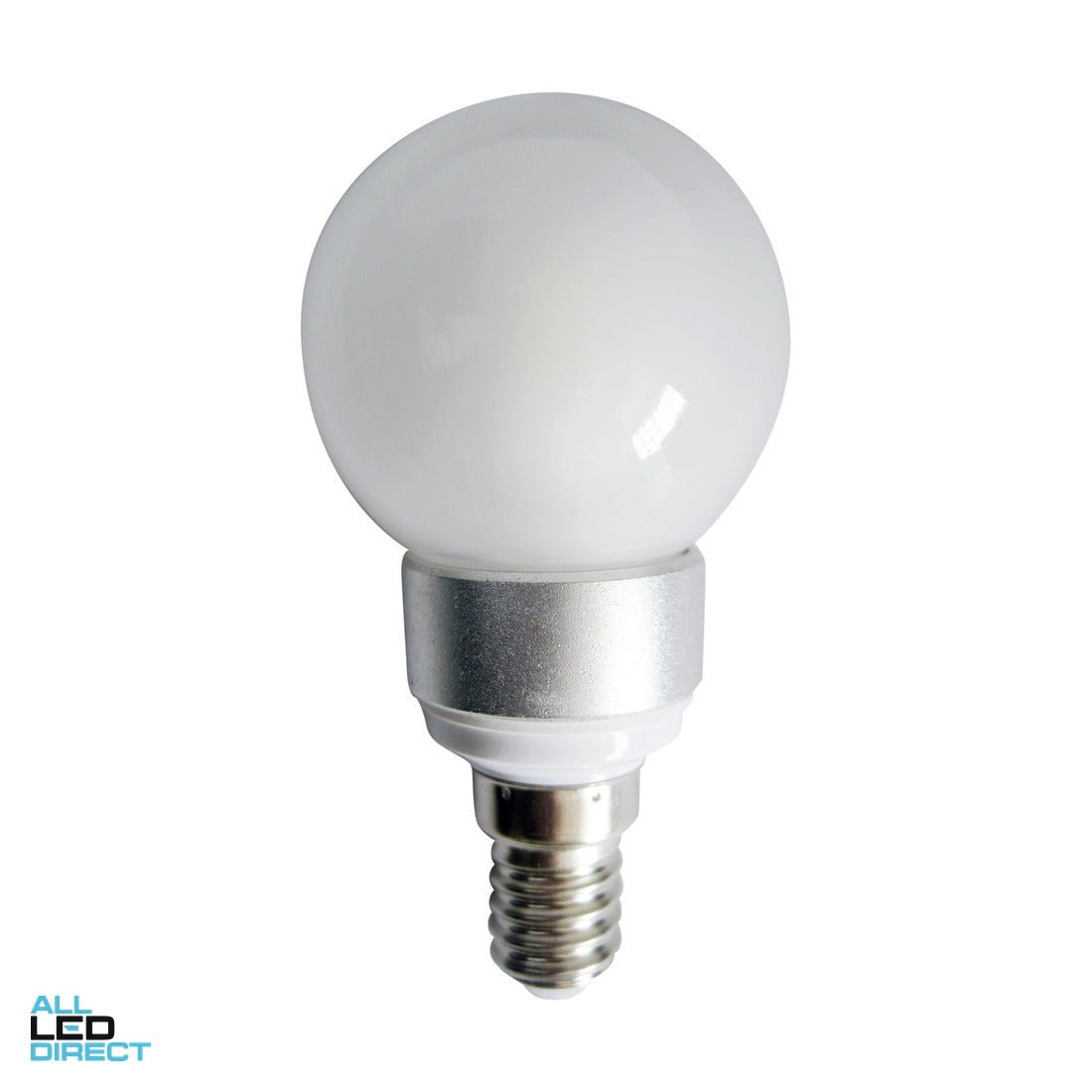 CLA 4 W Frosted Fancy Round LED Globe With SES/E14 Connection 5000 K ALL LED Direct