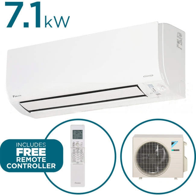 Daikin 7.1kW Cool 8.0kW Heat CORA Inverter Hi-Wall Indoor/Outdoor Air Conditioning Unit