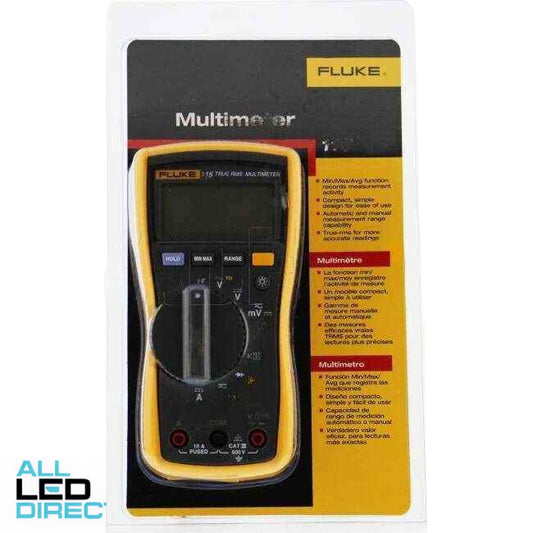 Fluke 115 Field Service Technicians Digital Multimeter CAT 3 600 Volt