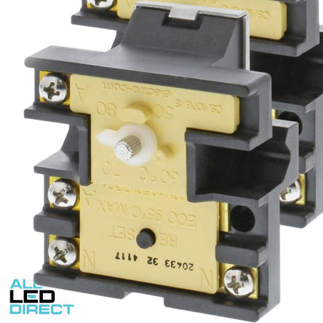 Global Components 60-82 Degrees Celsius KLIXON 30 Amp Surface Mounted Hot Water Thermostat