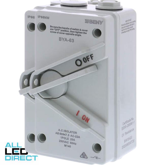 ZJ BENY 250 Volt 20 Amp 1 Pole AC Isolator