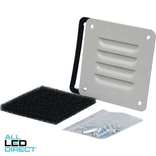B&R 130mm x 130mm Enclosure Vent Louvre Painted RAL7035