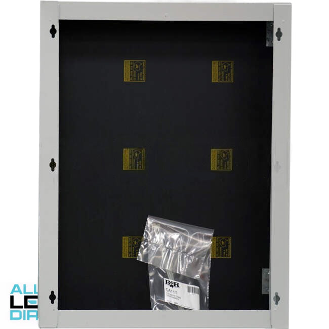 B&R 618mm x 466mm x 102mm Hinged Switchboard Frame Galvanised Steel Light Grey