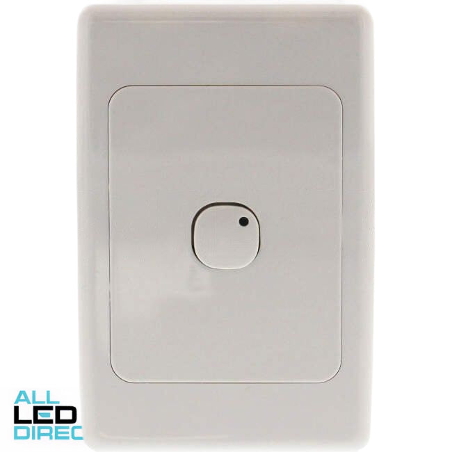 Cabac 10 Amp Single Internal Time Delay Switch 3 Wire Push Button 15 Seconds - 252 Minutes White