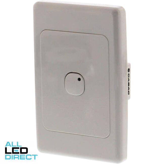 Cabac 10 Amp Single Internal Time Delay Switch 3 Wire Push Button 15 Seconds - 252 Minutes White