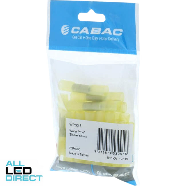 Cabac Waterproof Sleeve Yellow Pack Of 25