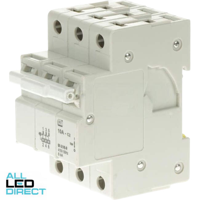 CBI Heinemann 10 Amp Miniature Circuit Breaker MCB Curve 2 3 Pole 6kA