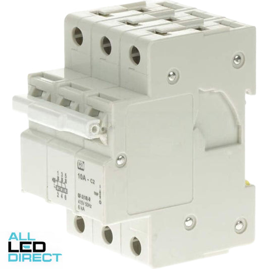 CBI Heinemann 10 Amp Miniature Circuit Breaker MCB Curve 2 3 Pole 6kA