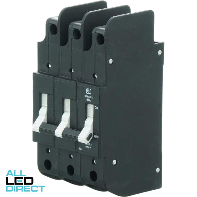 CBI Heinemann 40 Amp SFM Miniature Circuit Breaker MCB Curve 2 3 Pole 6kA