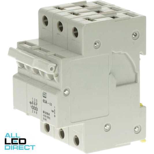 CBI Heinemann 63 Amp Miniature Circuit Breaker MCB Curve 2 3 Pole 6kA