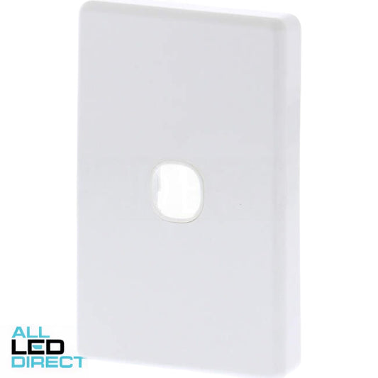 Tesla Classic 1 Gang Grid Plate & Standard Cover White