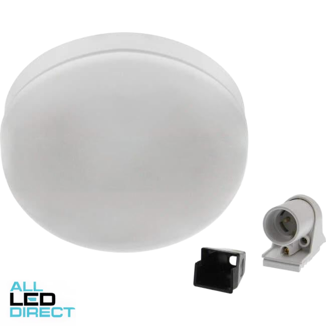 Dux Lighting 220mm Oyster Light Less Lamp White BC Lamp Holder