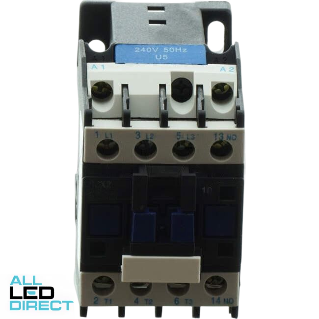 Dore 12 Amp 4 Pole 5.5Kw Contactor With 240 Volt AC Coil & 1 x N/O Auxiliary Contacts
