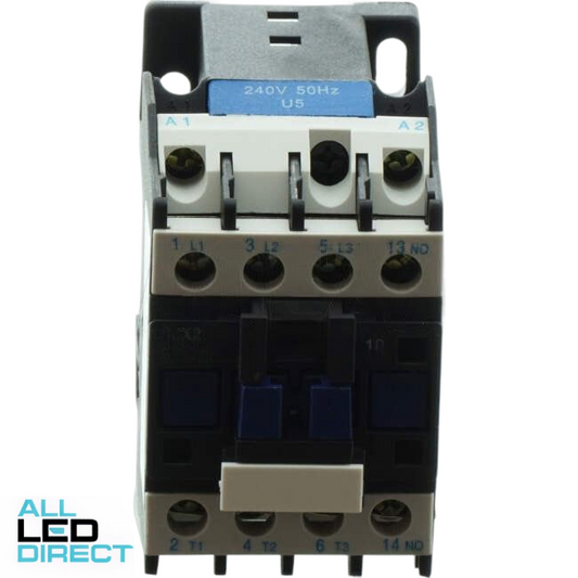 Dore 12 Amp 4 Pole 5.5Kw Contactor With 240 Volt AC Coil & 1 x N/O Auxiliary Contacts