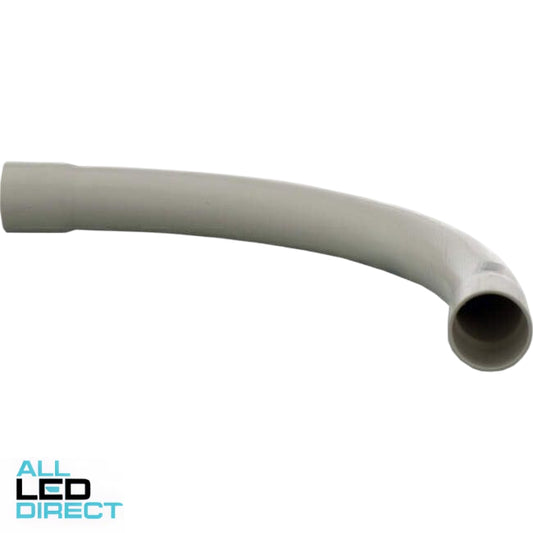 Clipsal 50mm 90 Degree Sweeping Communications Conduit Bend 320mm Radius White To Suit 50mm OD Pipe