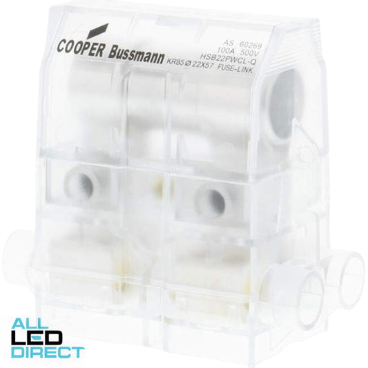 Eaton Bussman 125 Amp Isolation Link Clear Front Wired Non-Fused Link  - QLD / VIC / NT / WA